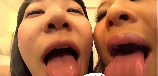  Japanese Asian Tongue Spit Face Nose Licking Sucking Kissing Handjob Fetish - More at fetish-master.net